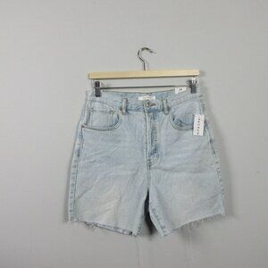 Pacsun Stretch Denim Dad Short Women's 29 Light Blue Cotton Relaxed Casual 318
